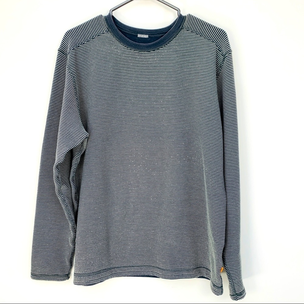 Quicksilver Men’s Long Sleeved Crewneck Textured Striped Shirt - Size XL